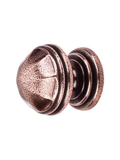 London Cabinet Knob - 1 1/4 inch Diameter in Old English Copper.